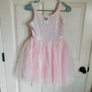 NWT Light Pink/Sequins Girls Dress Size 10/12